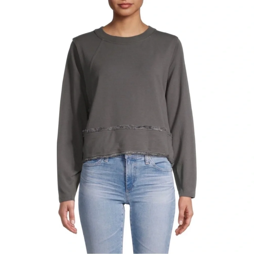 Free People FP Movement Where The Wind Blows Gray Pullover Sweatshirt - Picture 14 of 14